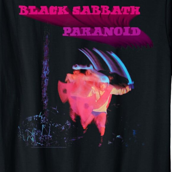 Black Sabbath Paranoid Motion Trails T-Shirt | 70s Rock Band Graphic Tee | Retro - Picture 2 of 5